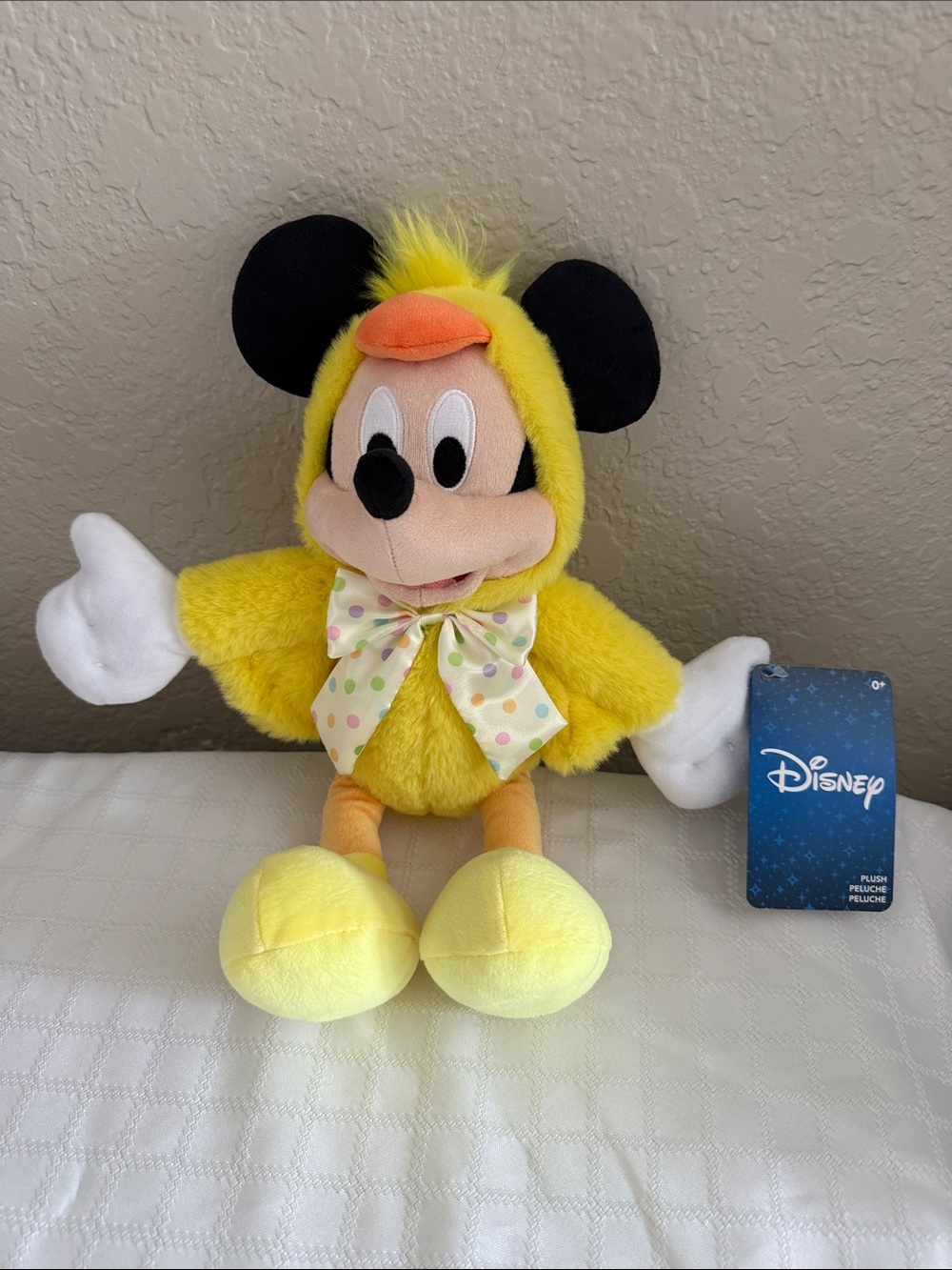 Disney Plush Mickey Mouse in Yellow Chick Costume - Soft Kids Toy NWT